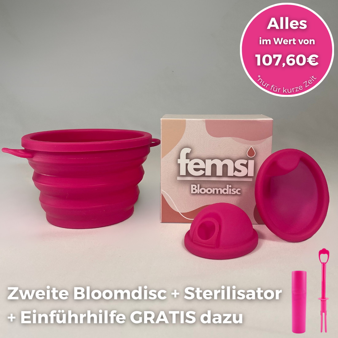 Bloomdisc Menstruationsscheibe mit Lasche